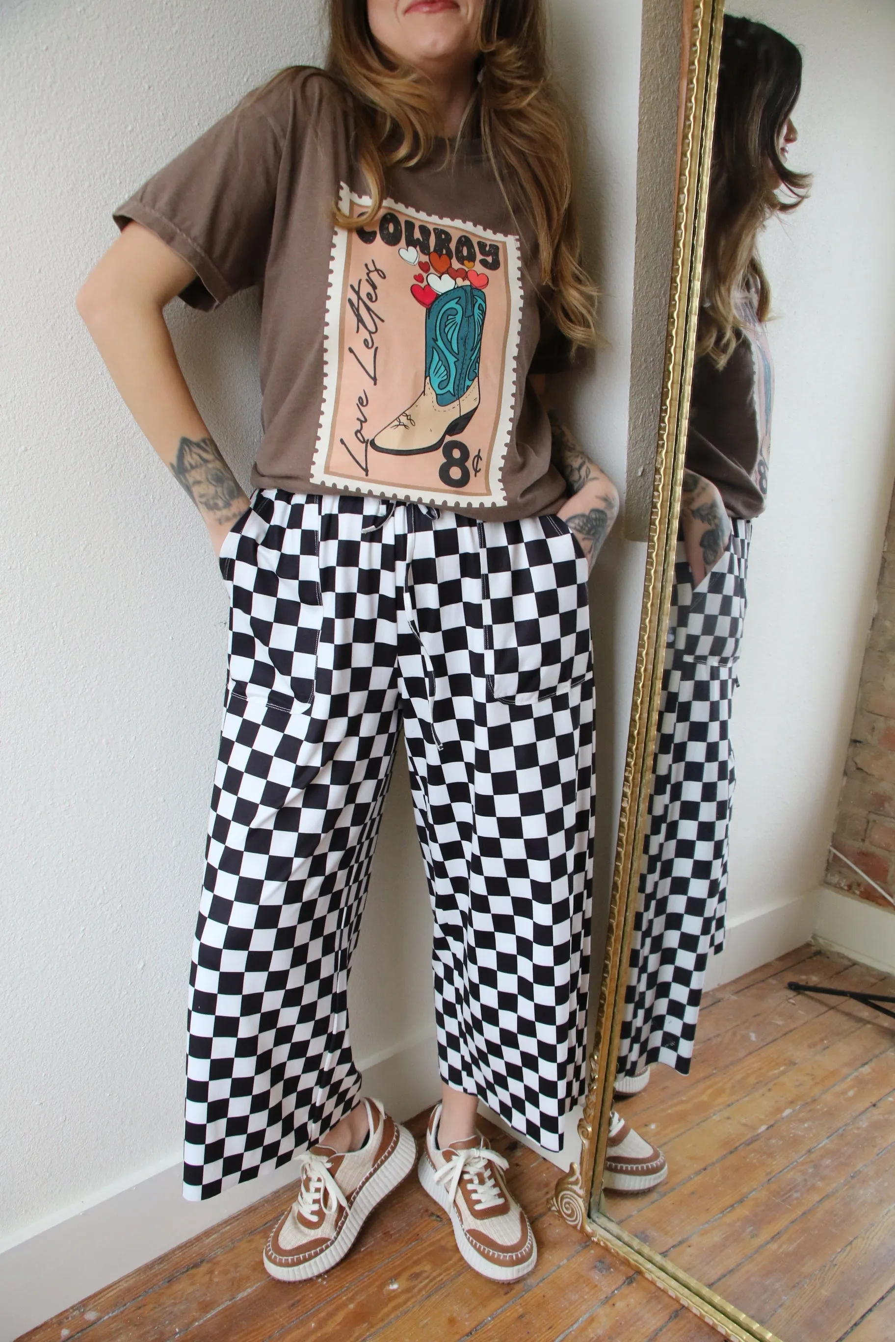 2108  BLACK WHITE CHECK PANT (7)