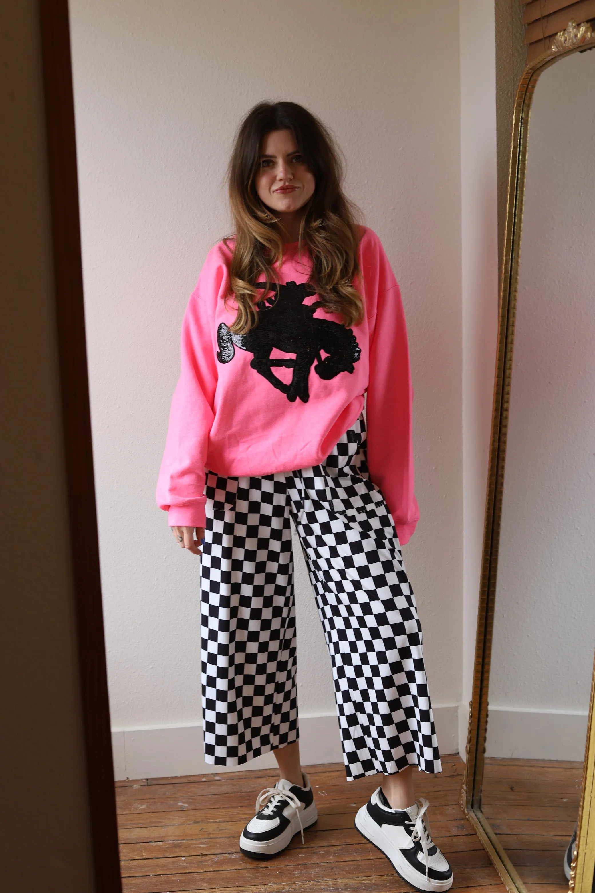 2108  BLACK WHITE CHECK PANT (7)