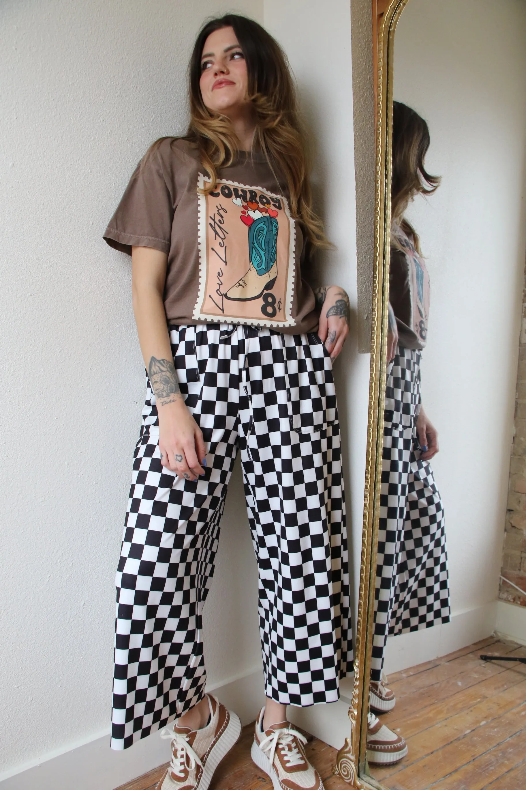 2108  BLACK WHITE CHECK PANT (7)
