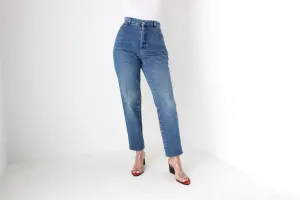 90s Classic 'Mondi' Vintage Medium Blue Stonewash Denim Jeans - Made in Italy