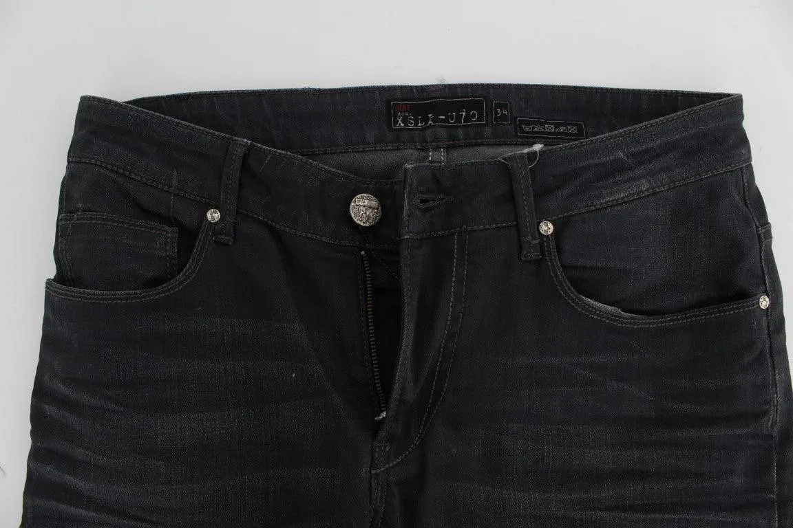 Acht Sleek Gray Slim Fit Herre Premium Denim