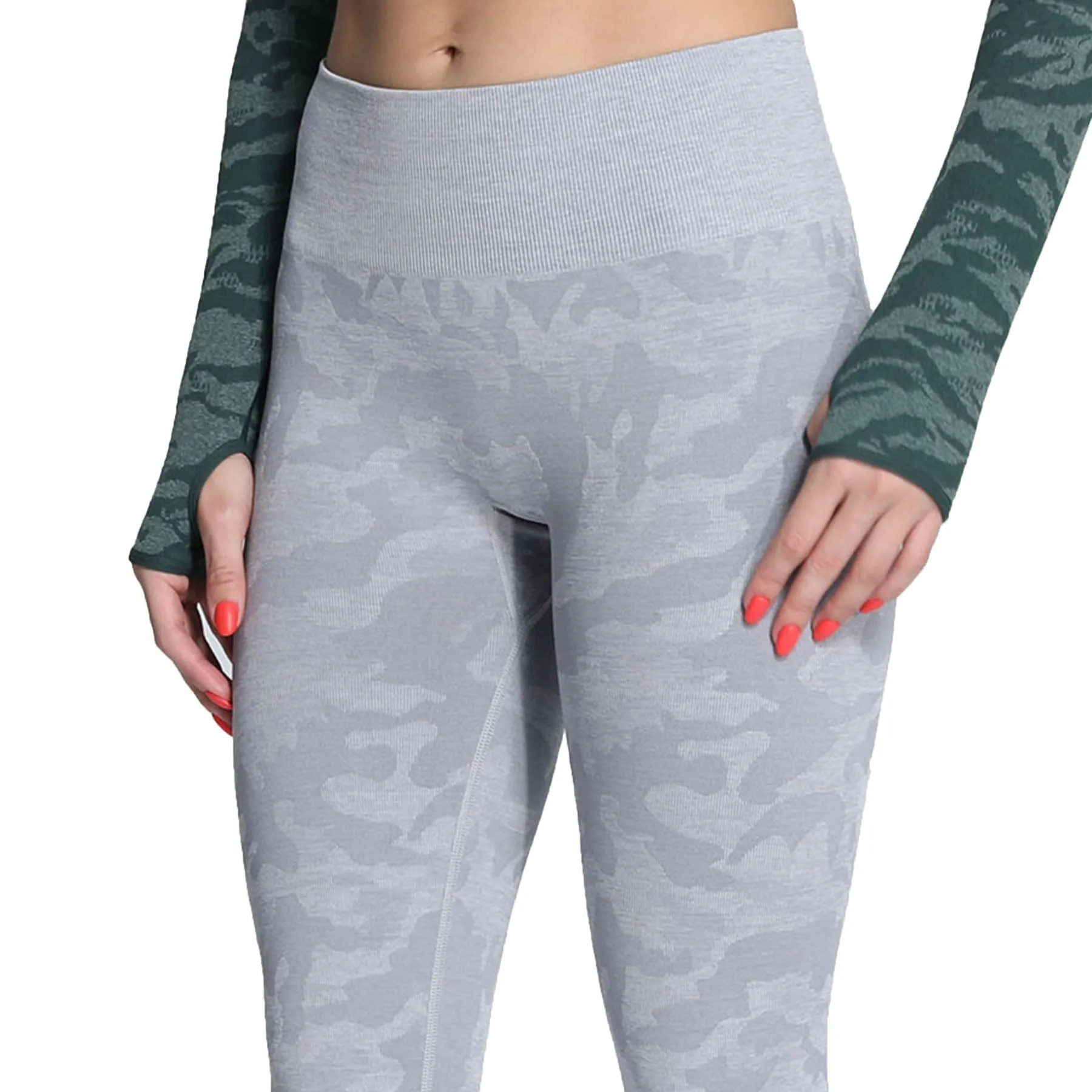 Aoxjox Enhanced Camo Seamless Leggings