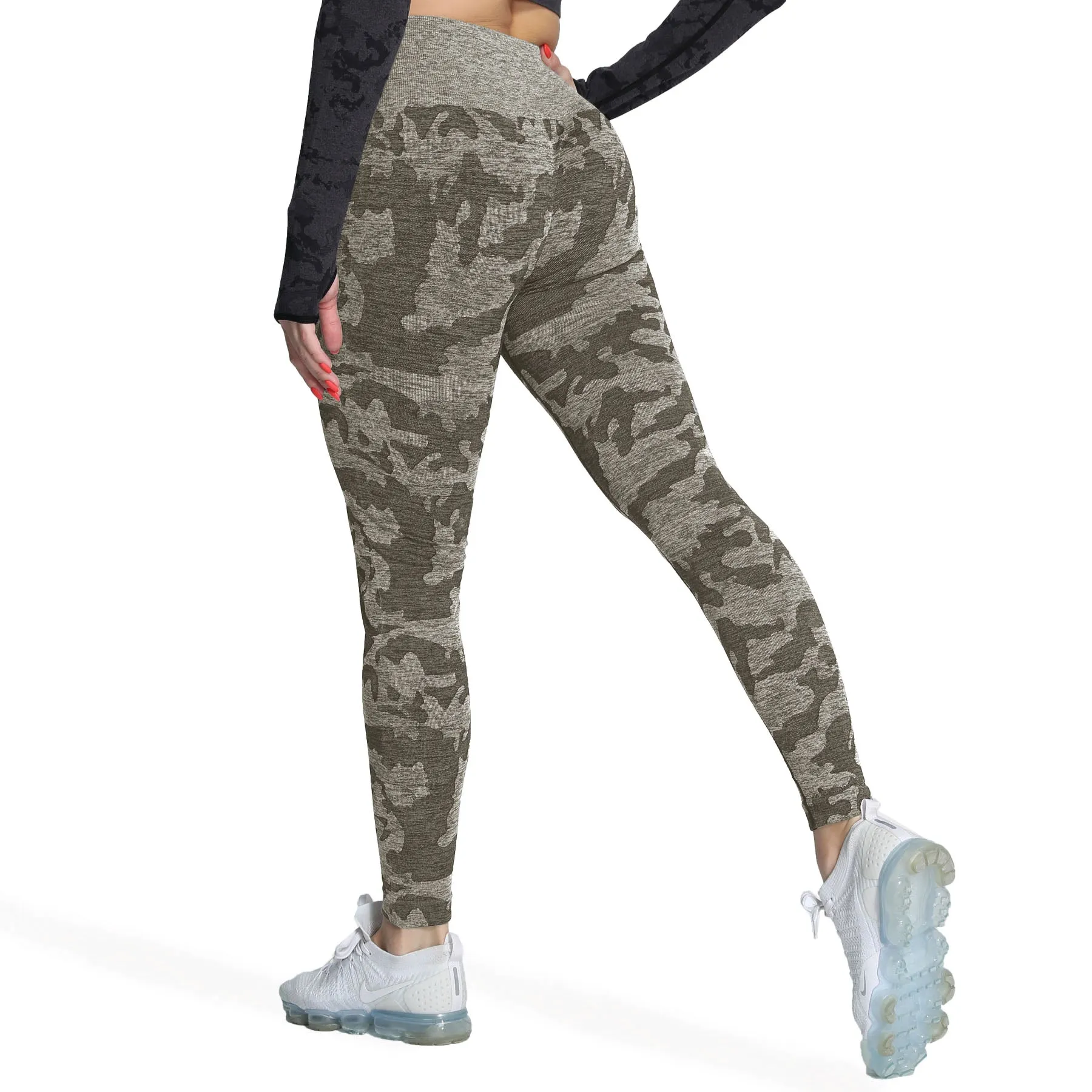 Aoxjox Enhanced Camo Seamless Leggings