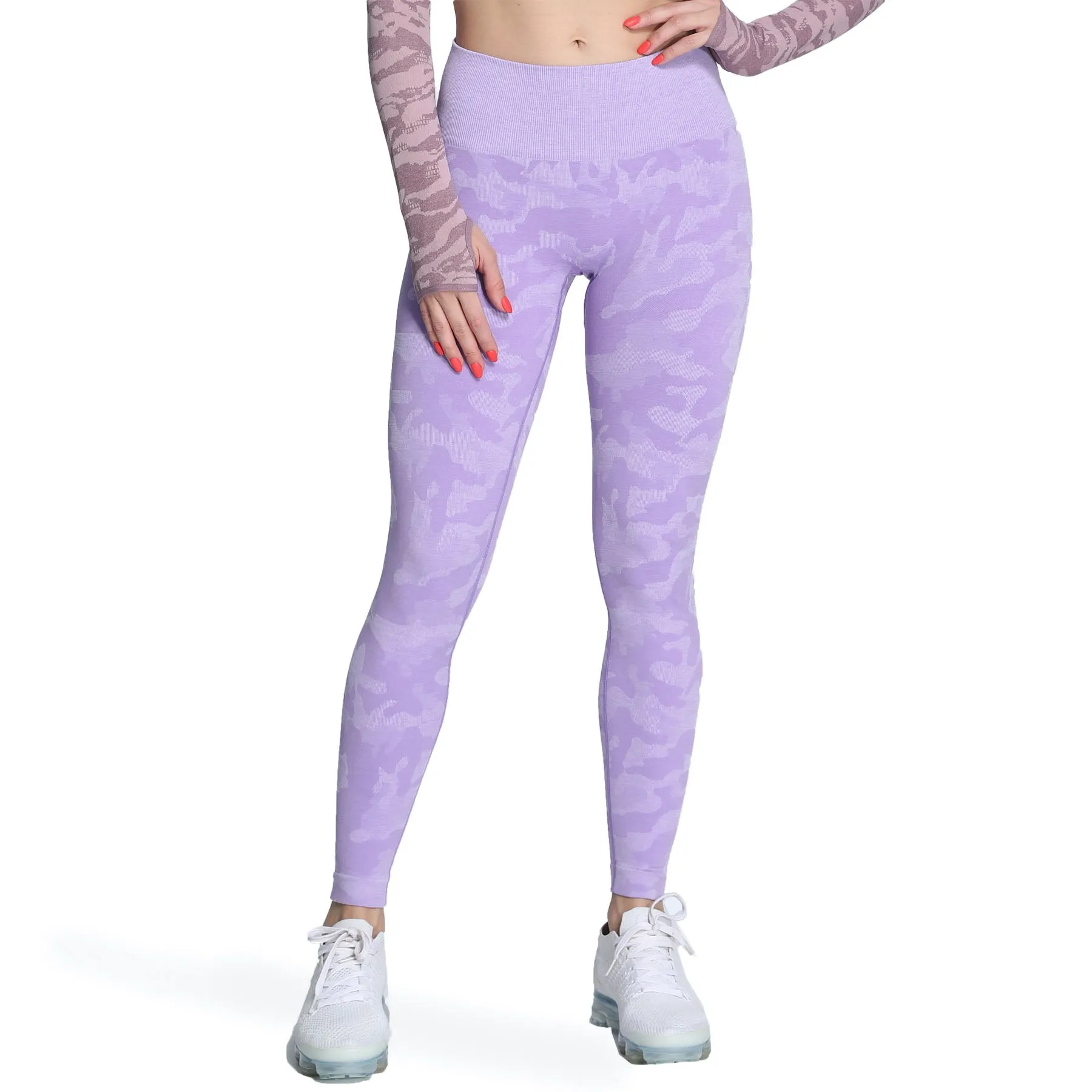 Aoxjox Enhanced Camo Seamless Leggings