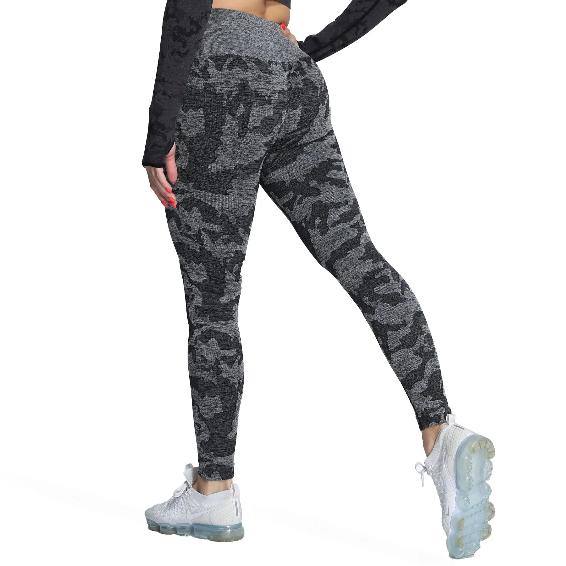 Aoxjox Enhanced Camo Seamless Leggings