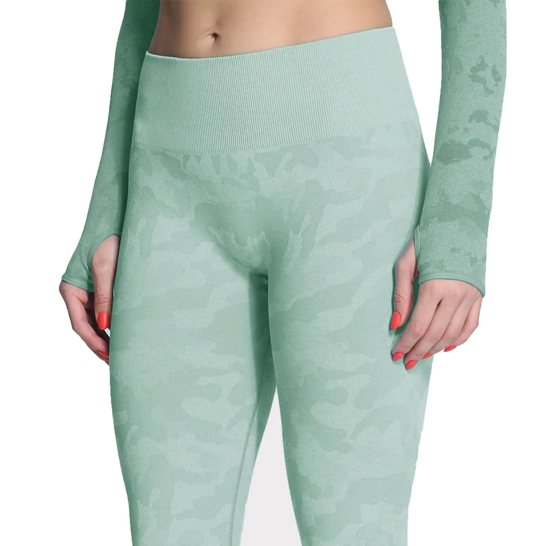 Aoxjox Enhanced Camo Seamless Leggings