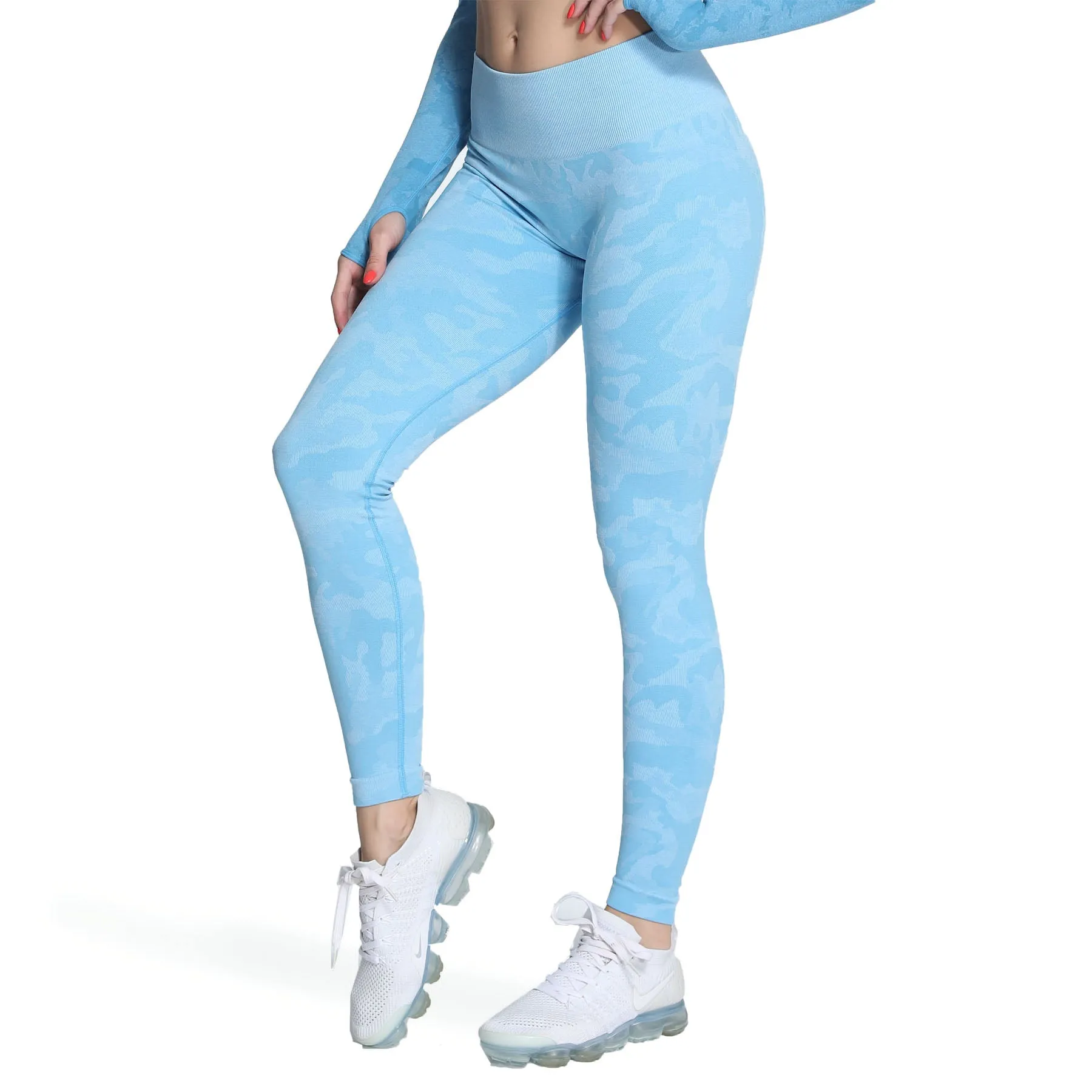 Aoxjox Enhanced Camo Seamless Leggings