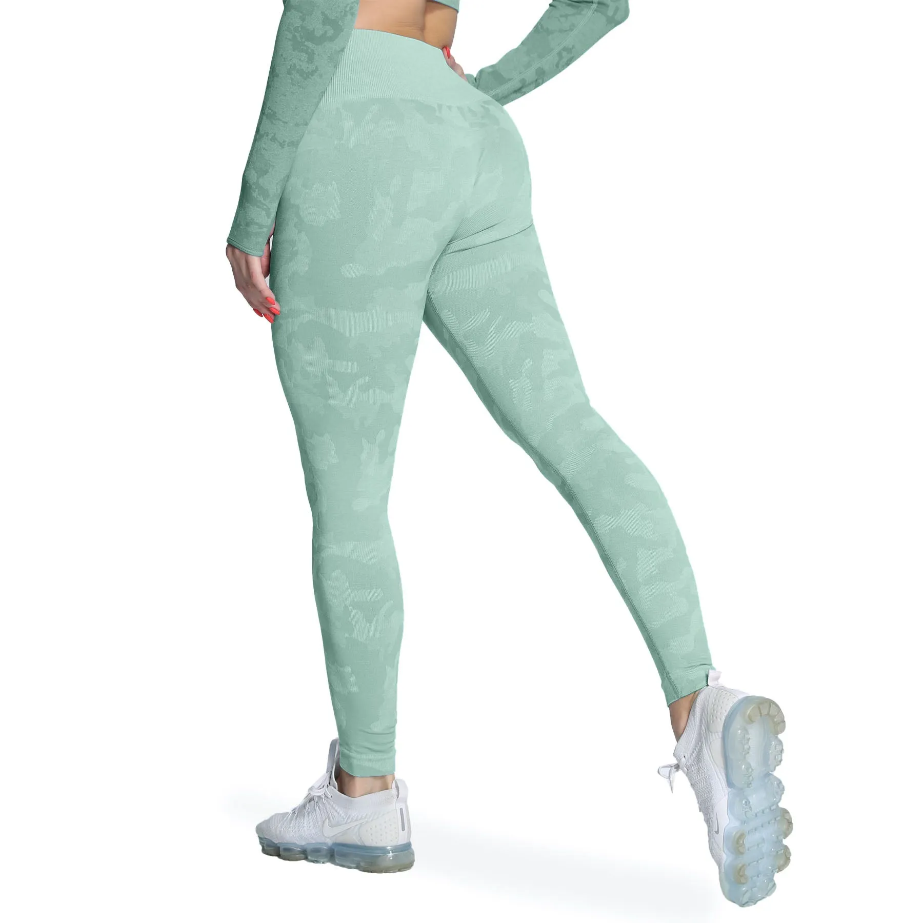 Aoxjox Enhanced Camo Seamless Leggings