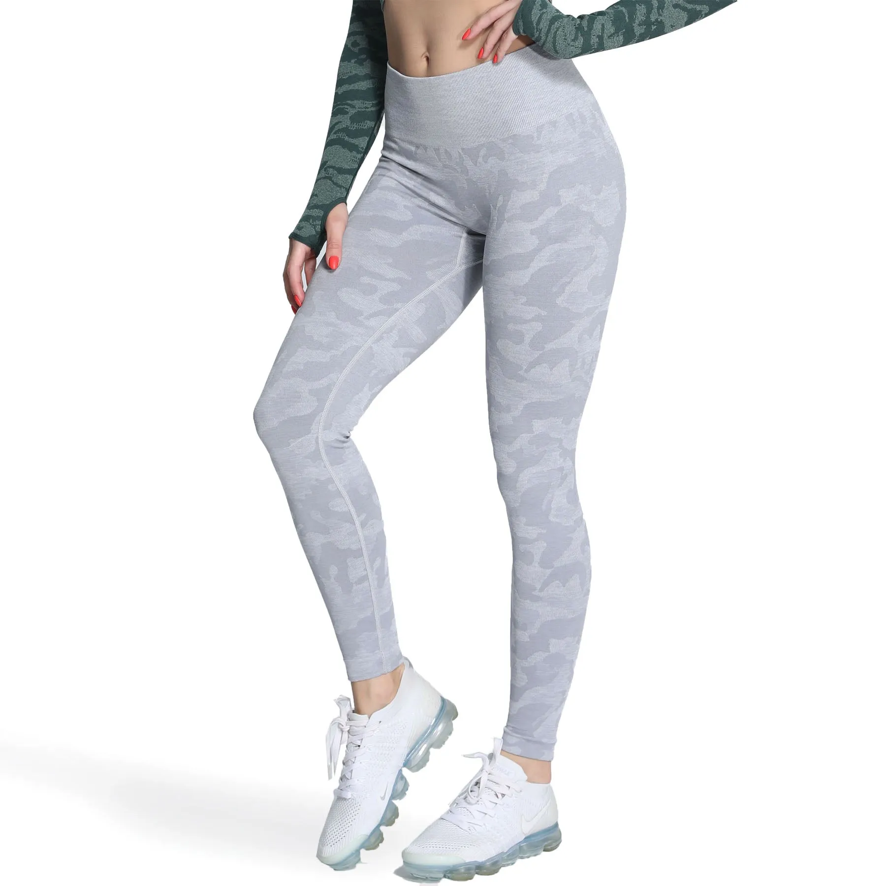 Aoxjox Enhanced Camo Seamless Leggings
