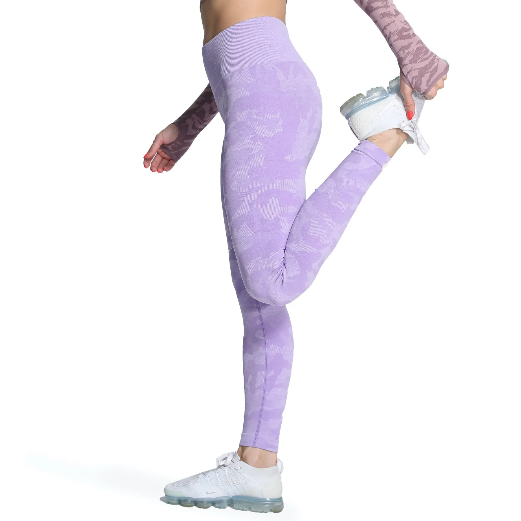 Aoxjox Enhanced Camo Seamless Leggings