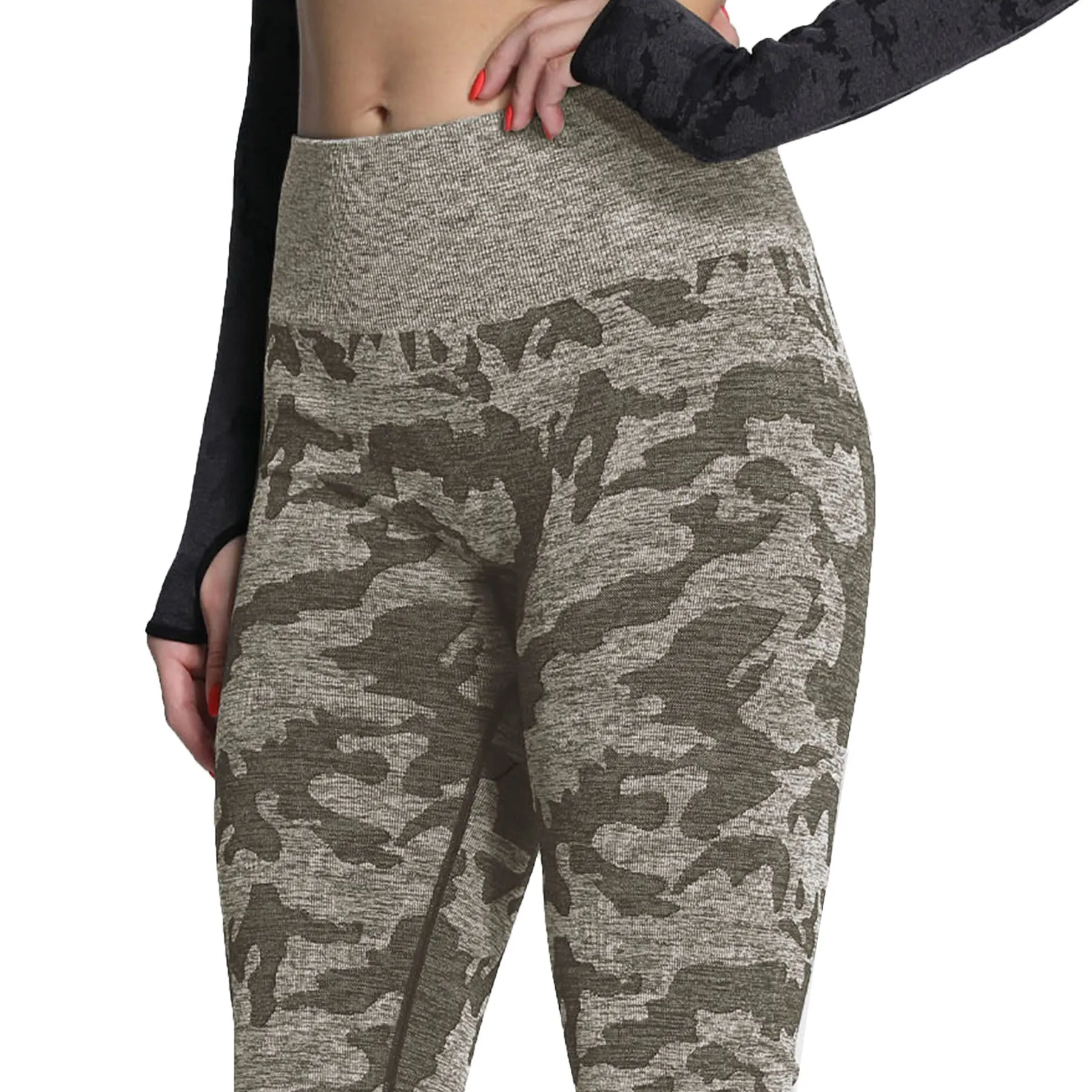 Aoxjox Enhanced Camo Seamless Leggings
