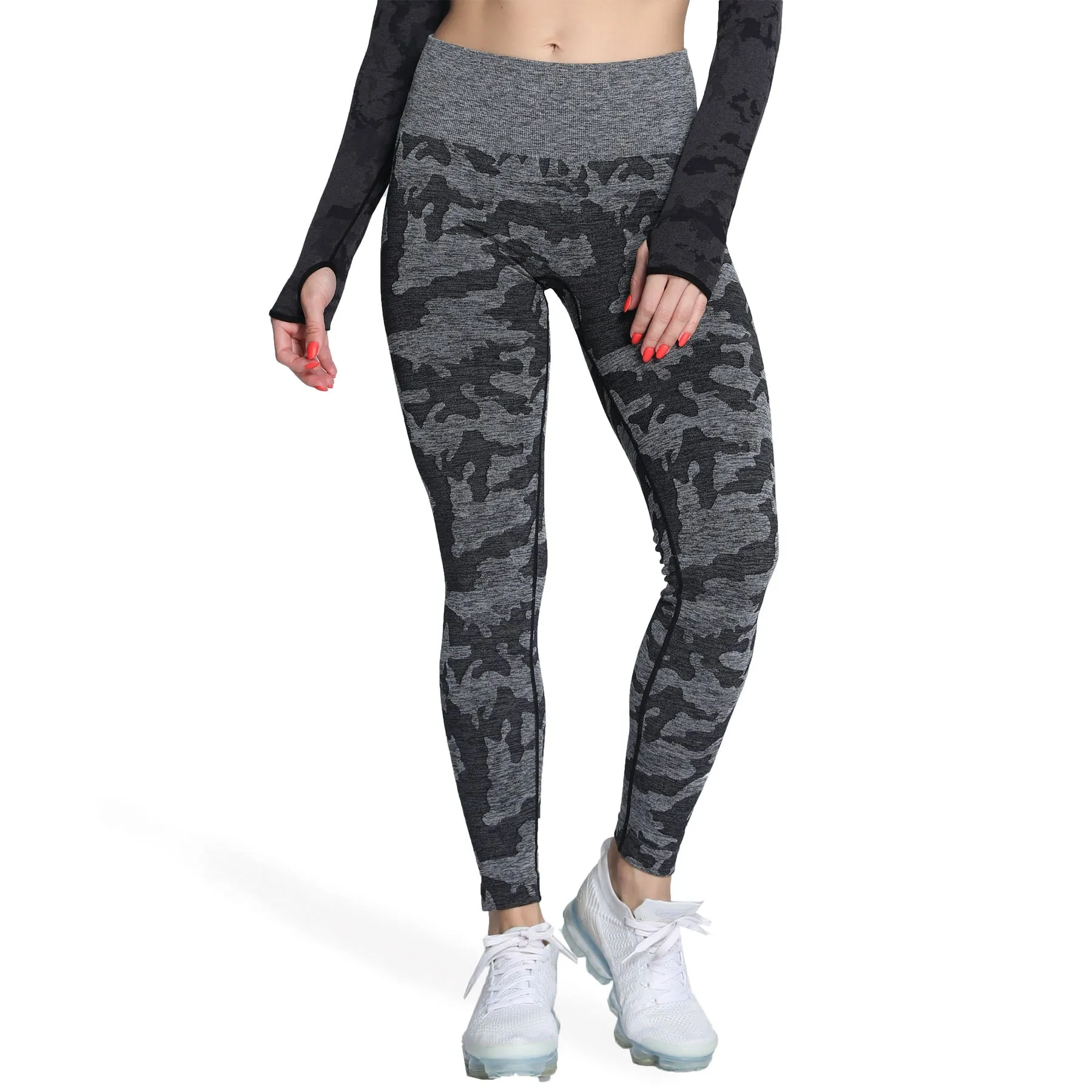 Aoxjox Enhanced Camo Seamless Leggings