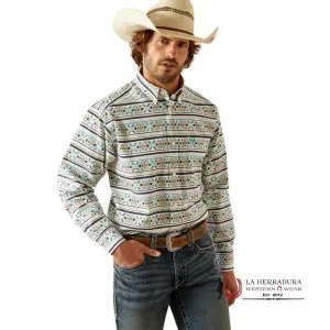 ARIAT CLASSIC FIT JUDGE LONG SLEEVE SHIRT TEAL - 4694