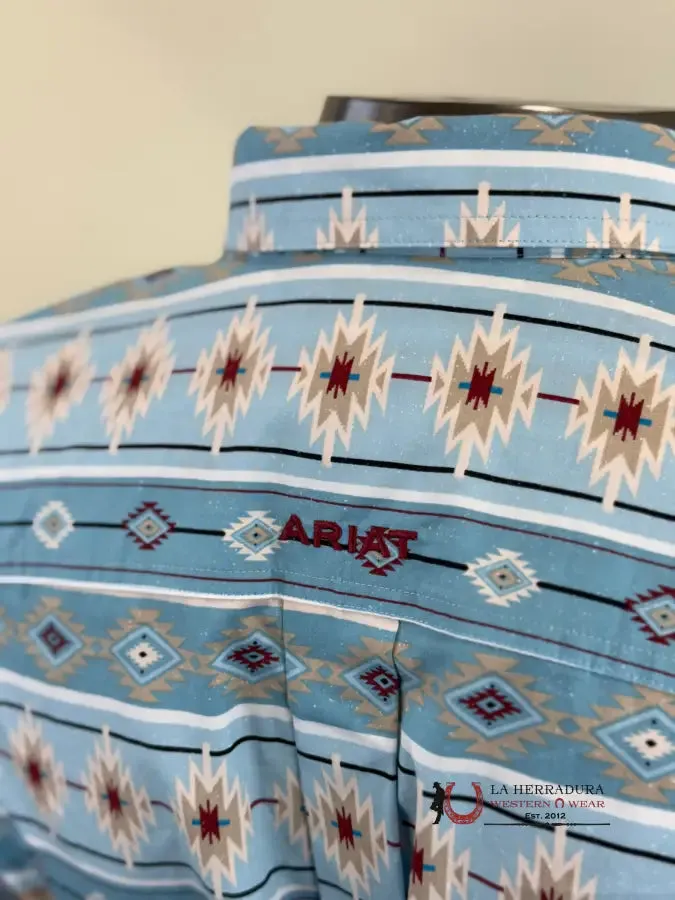 ARIAT GORMAN  CLASSIC FIT LONG SLEEVE SHIRT TURQUOISE - 4640