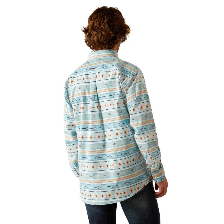 ARIAT GORMAN  CLASSIC FIT LONG SLEEVE SHIRT TURQUOISE - 4640