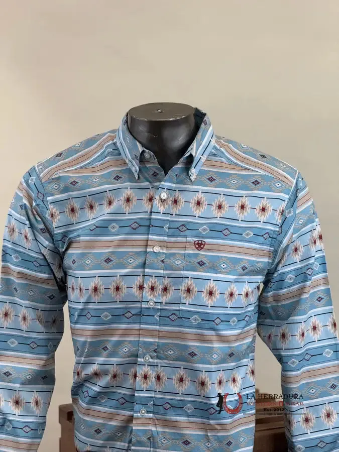 ARIAT GORMAN  CLASSIC FIT LONG SLEEVE SHIRT TURQUOISE - 4640