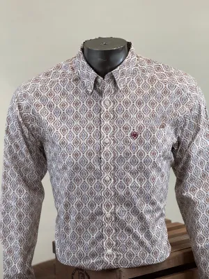ARIAT GREELY LONG SLEEVE SHIRT BRICK CLASSIC FIT - 4646