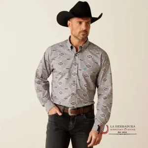 Ariat Jarrod Long Sleeve Shirt Grey Classic Fit - 3896