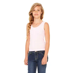 Bella   Canvas Girl's Pink Stretch Rib Tank