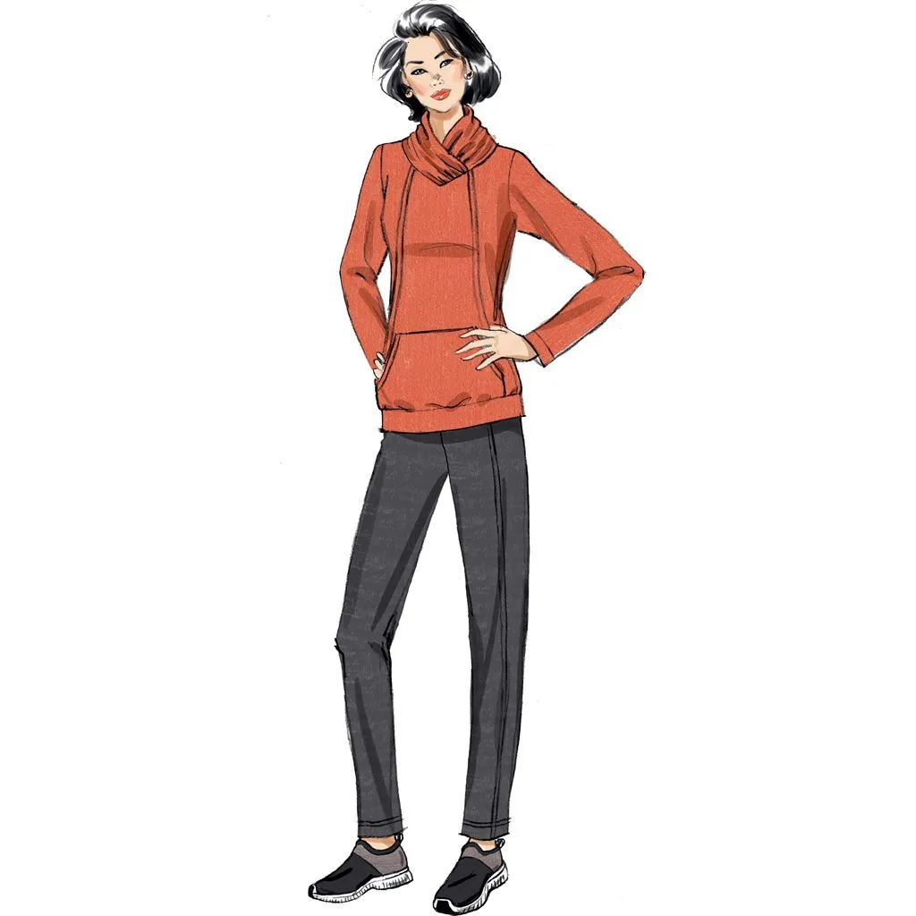 Butterick Pattern B6858 Misses' Knit Dress, Tops, Skirt and Pants