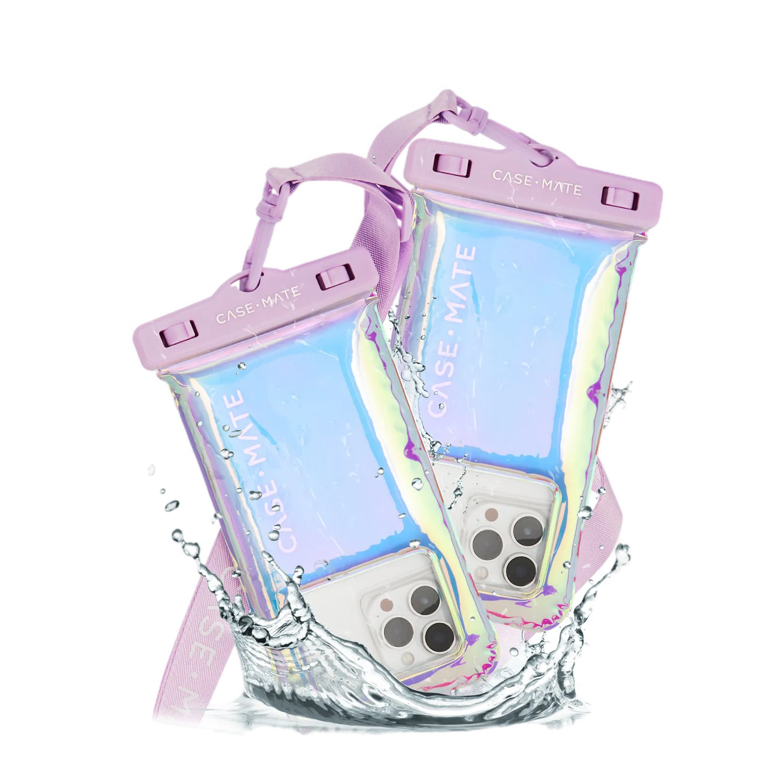 Case-Mate Waterproof Floating Pouch - 2 Pack (Soap Bubble)