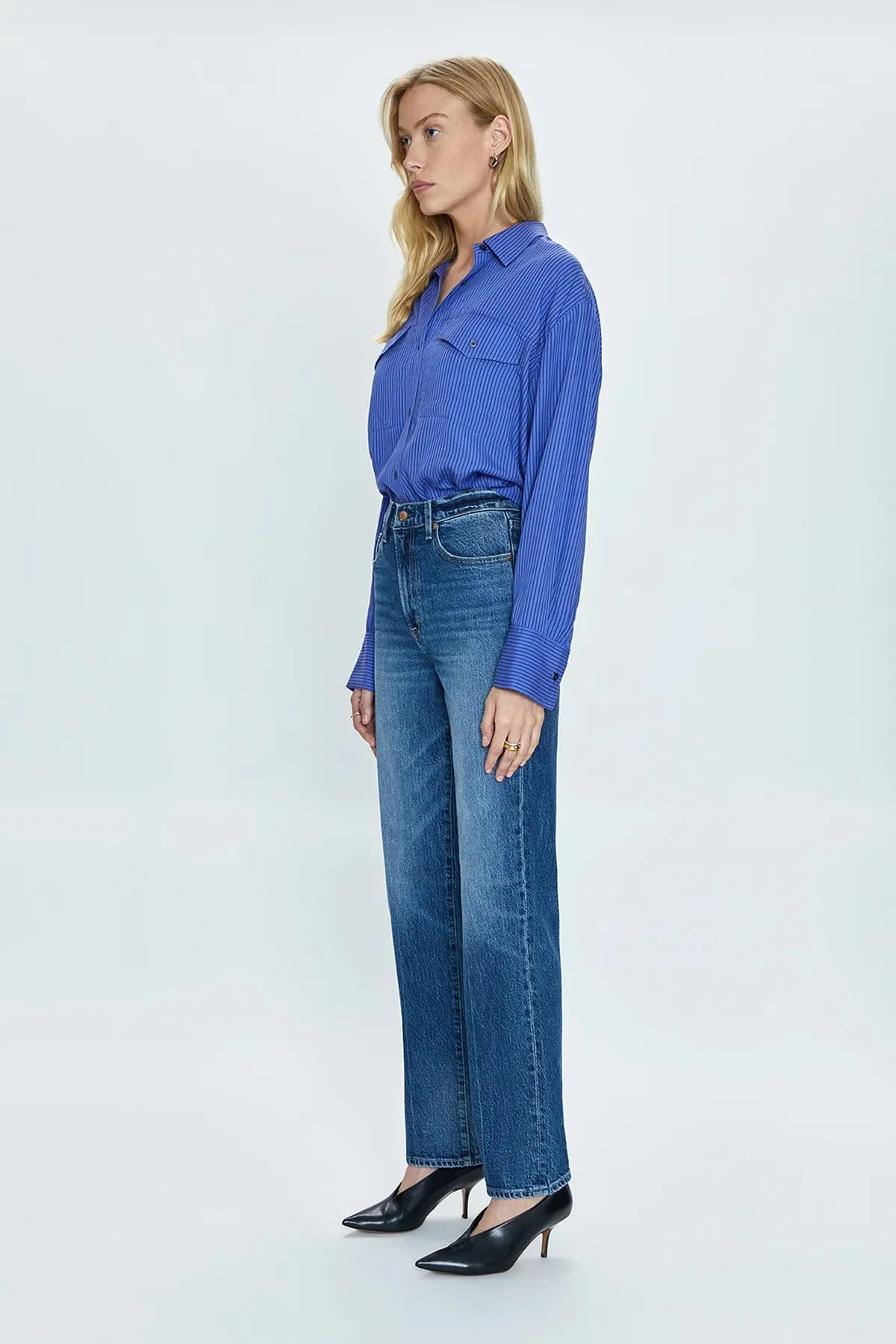 Cassie Super High Rise Straight Palladium
