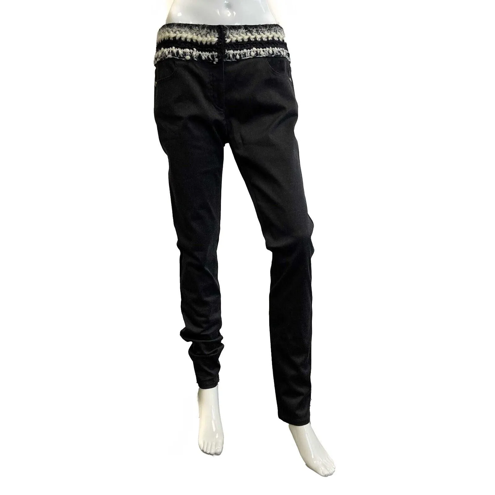 Chanel New W/O Tags Slim Pants Tweed 13B