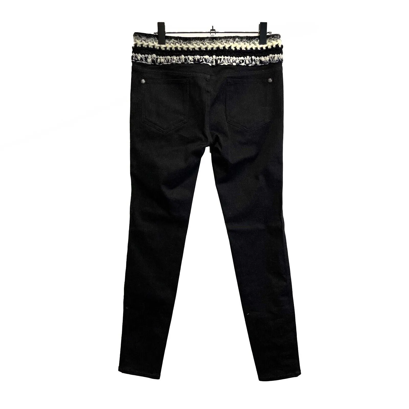 Chanel New W/O Tags Slim Pants Tweed 13B