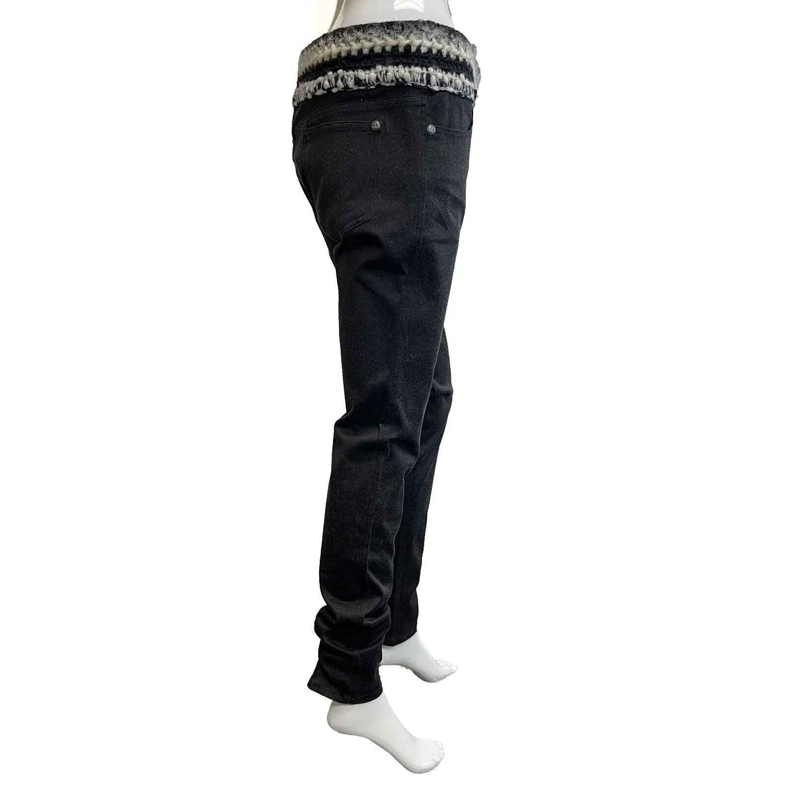 Chanel New W/O Tags Slim Pants Tweed 13B