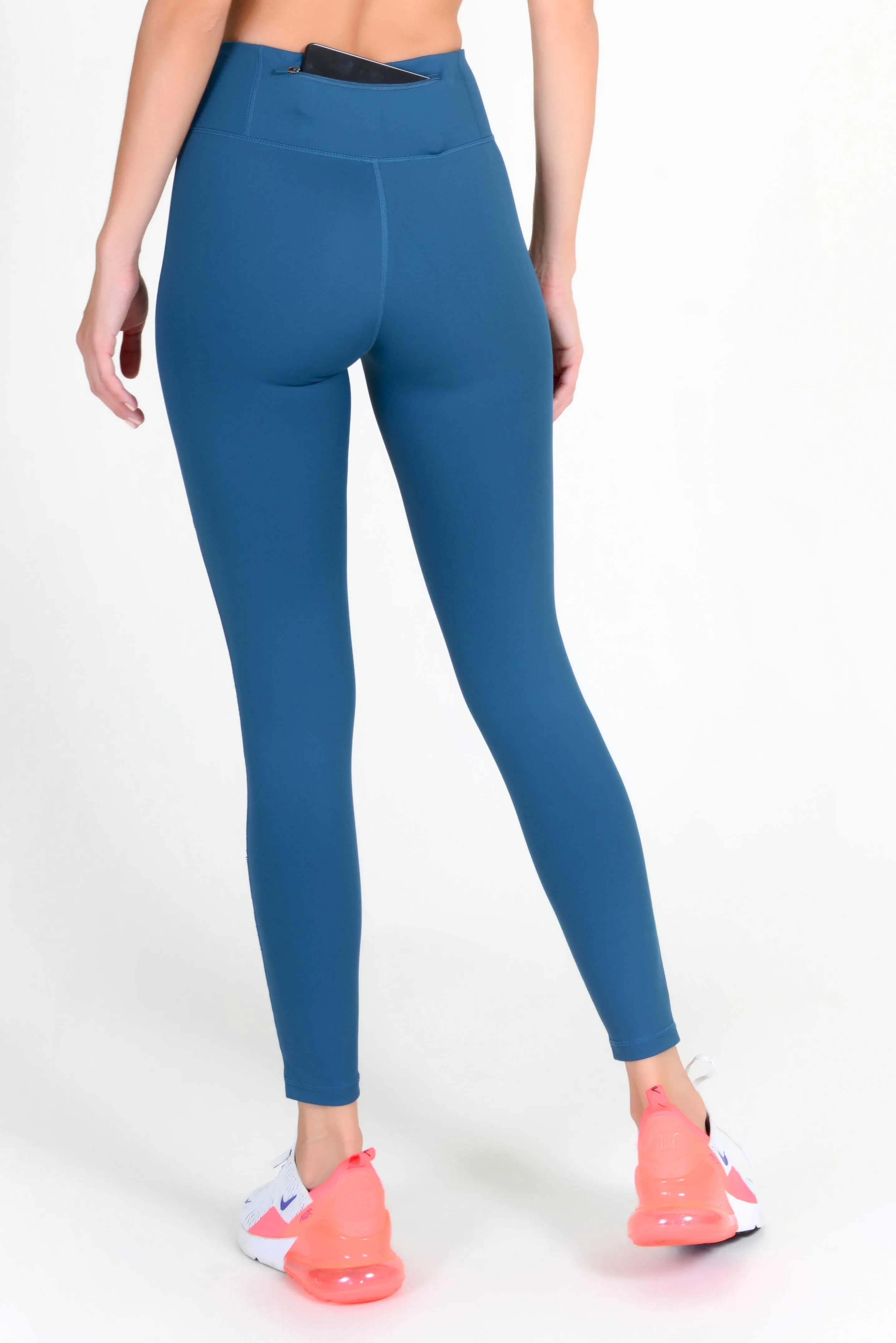 Color Block Mesh Performance Leggings