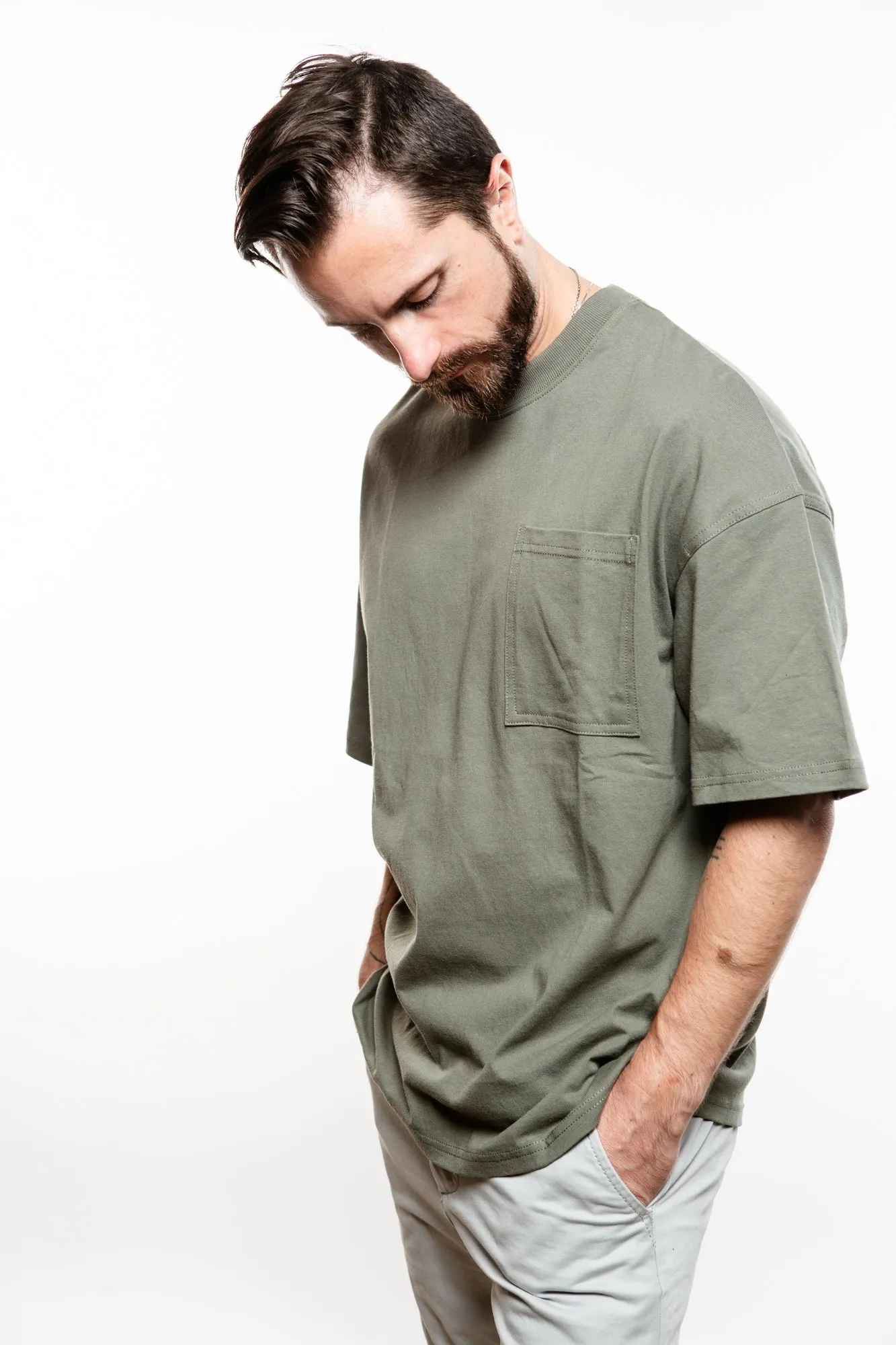 Crewneck Pocket T-Shirt - Agave