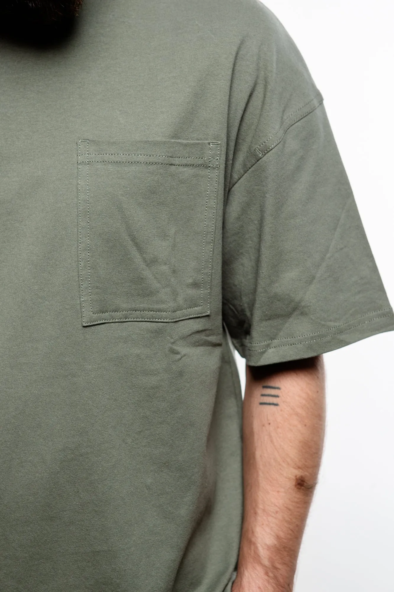Crewneck Pocket T-Shirt - Agave