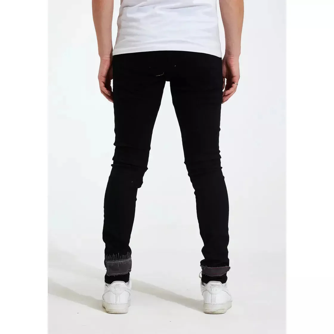 Crysp Denim Marty Black Patch Jeans (CRYSP122-10)