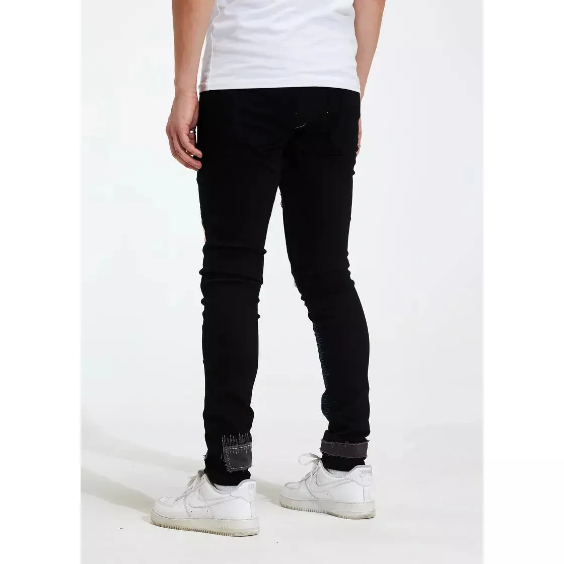 Crysp Denim Marty Black Patch Jeans (CRYSP122-10)