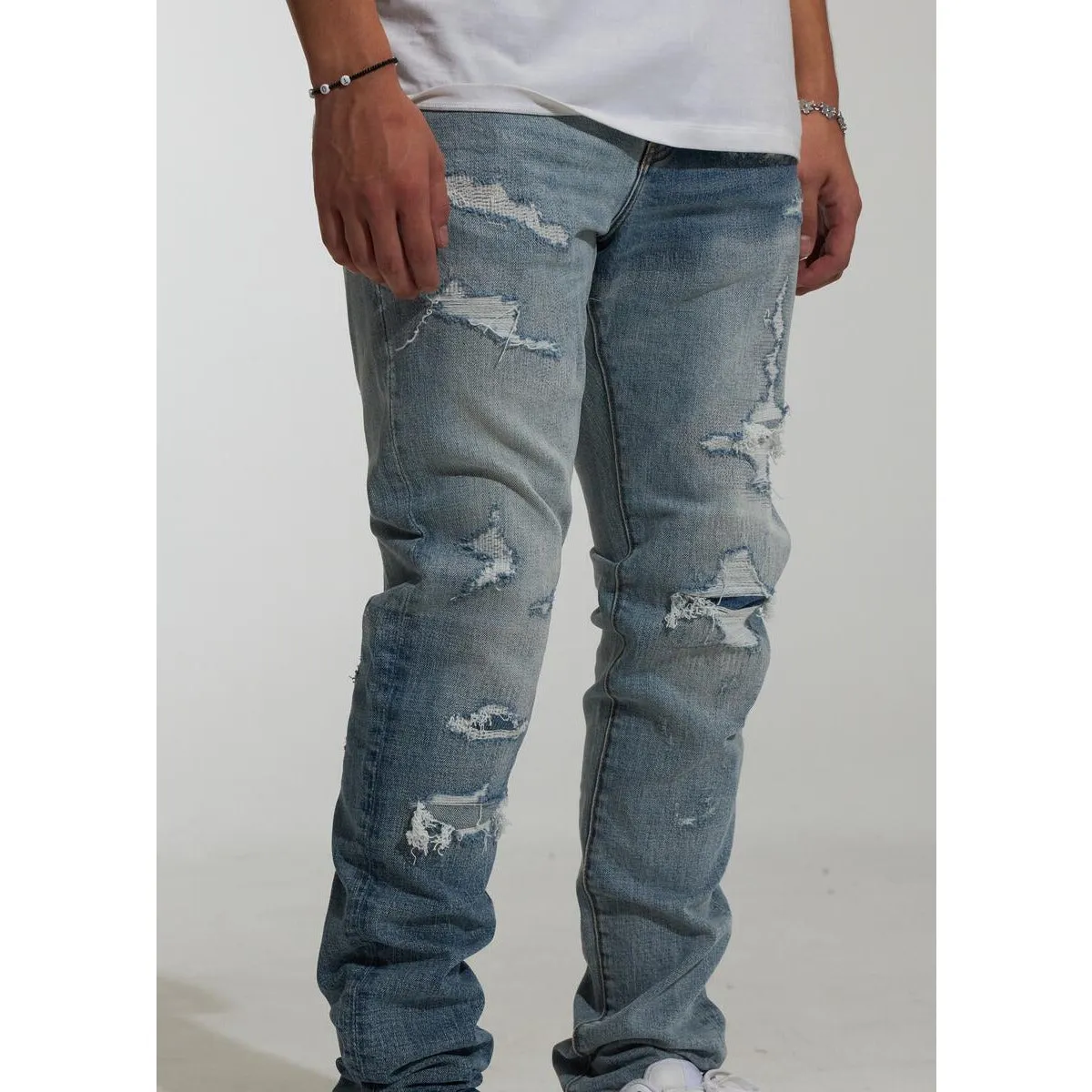 Crysp Denim Pacific Medium Distress Denim Jeans (CRYSP232-211)