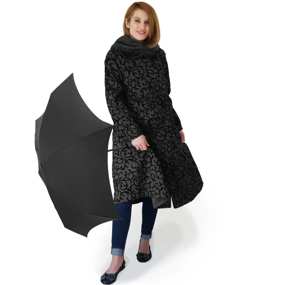 Dona Mycra Pac Umbrella Coat Tea Black Vine