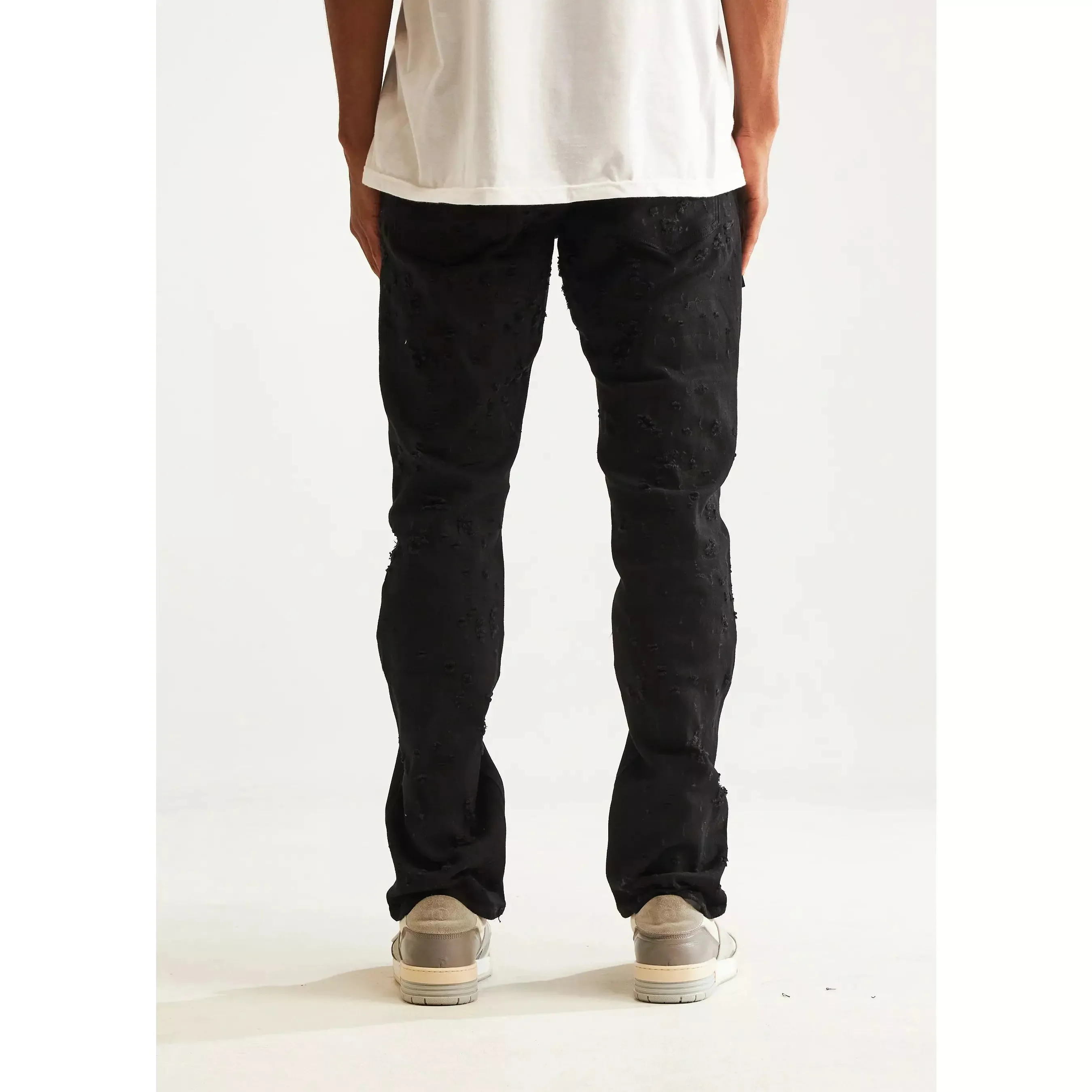 Embellish Owen (Straight) Ripped Jet Black Jeans (EMBH22-229)