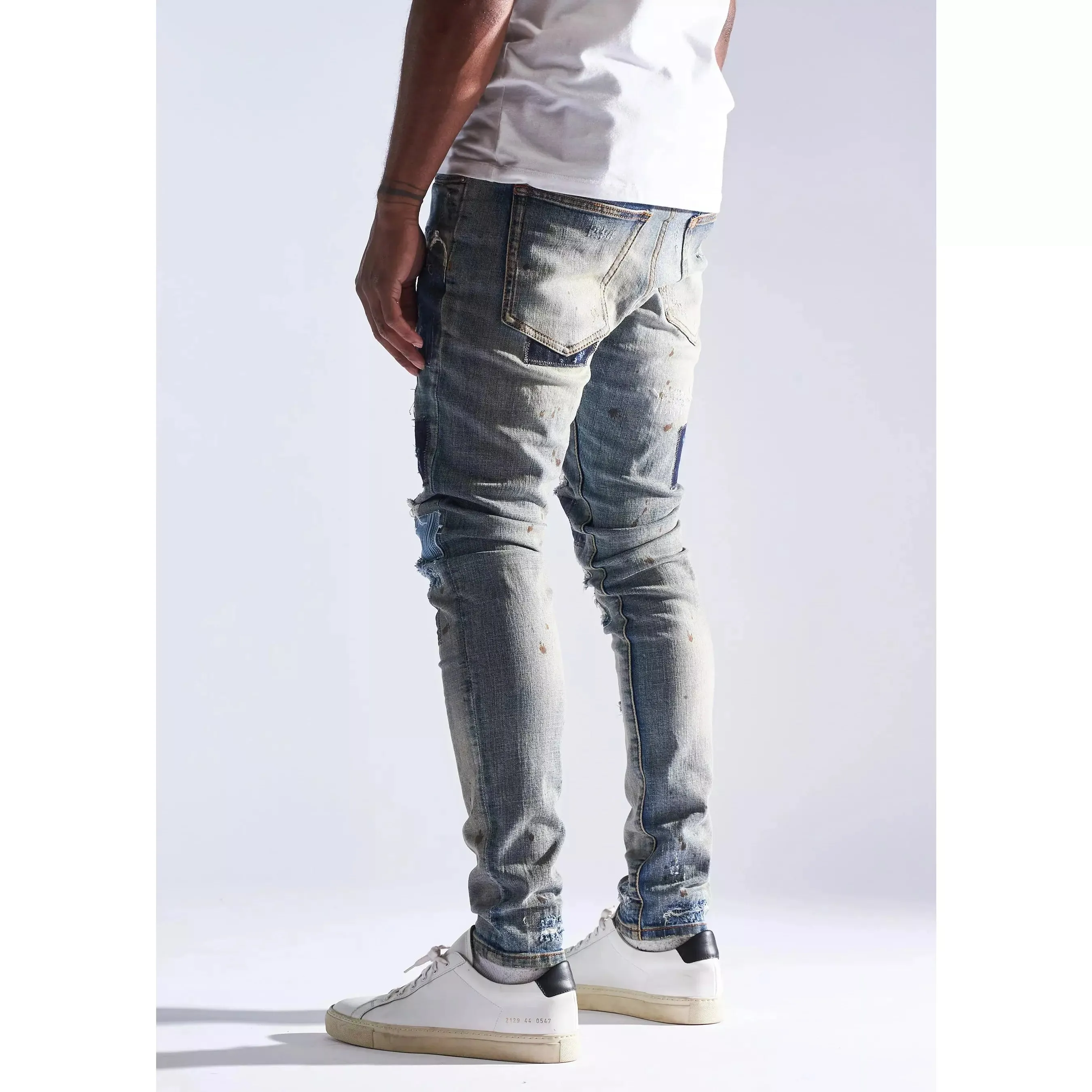 Embellish Silas Patches Blue Denim Jeans (EMBHOL21-1-18)