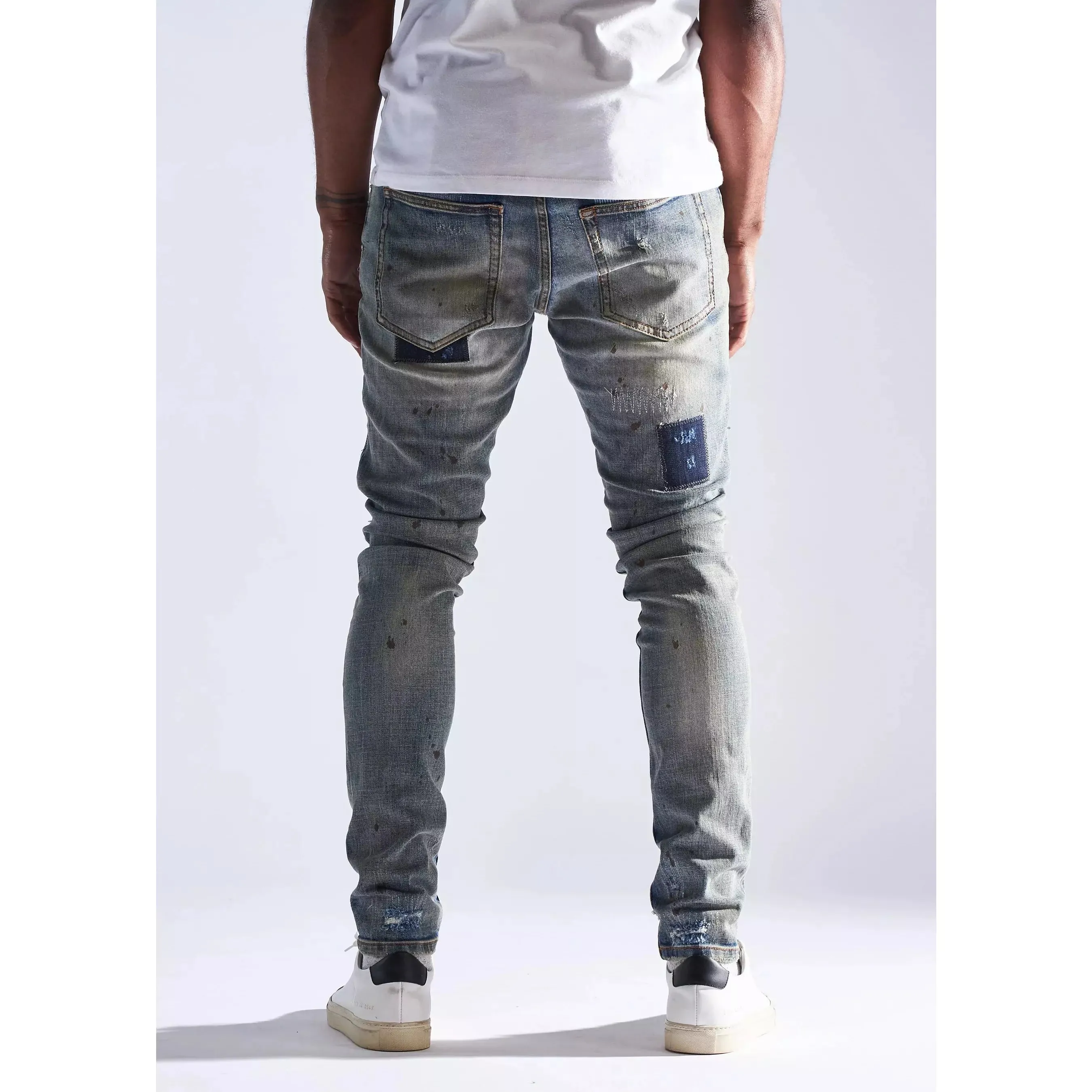 Embellish Silas Patches Blue Denim Jeans (EMBHOL21-1-18)