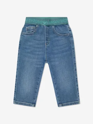 Emporio Armani Baby Boys Pull On Jeans in Blue