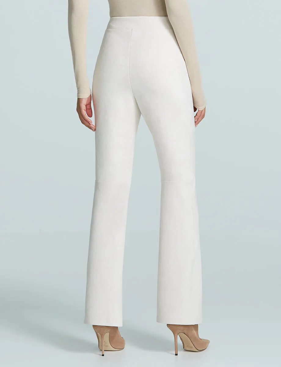 Faux Suede Split Front Pant