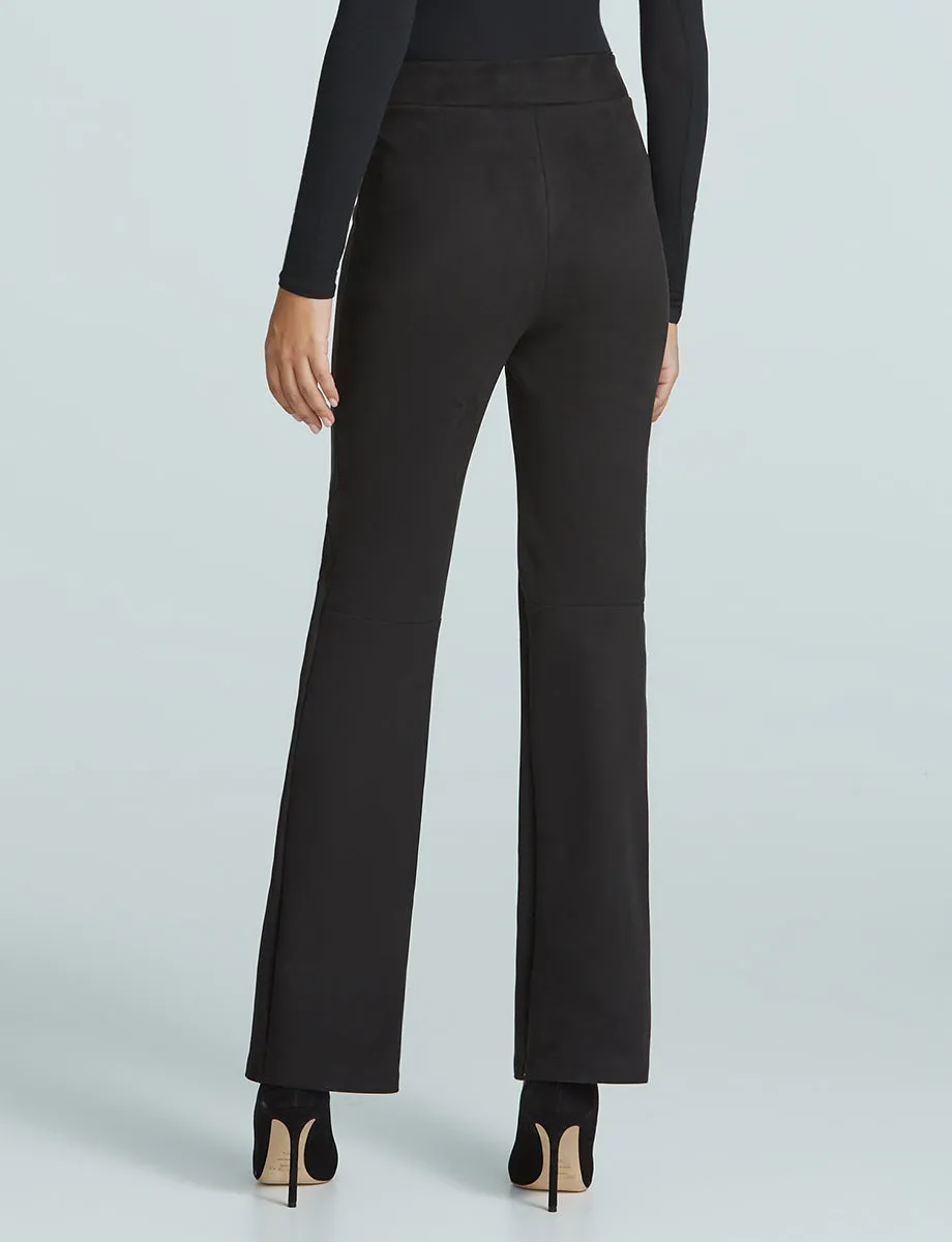 Faux Suede Split Front Pant