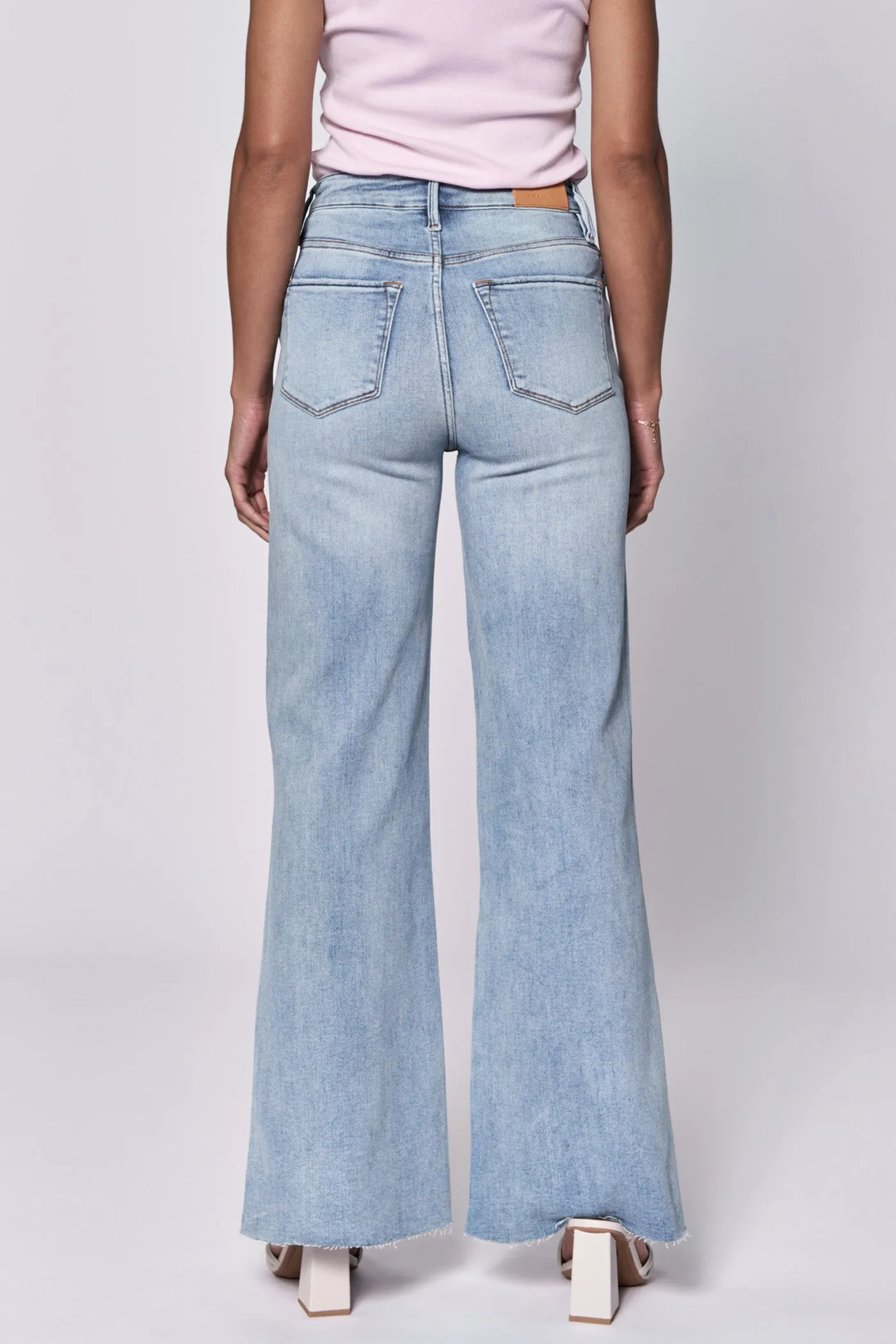 FIONA HIGH RISE FULL INSEAM CUT OFF HEM JEANS MONTILLA