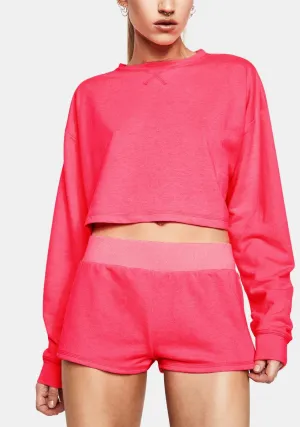 Fuchsia Feel The Rush Micro Lounge Shorts