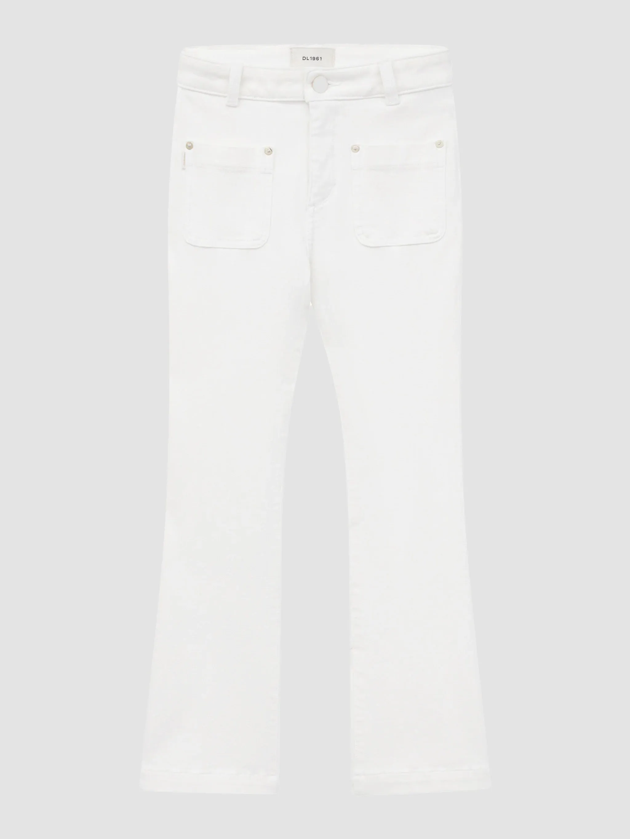 Girls Claire High Rise Bootcut in White