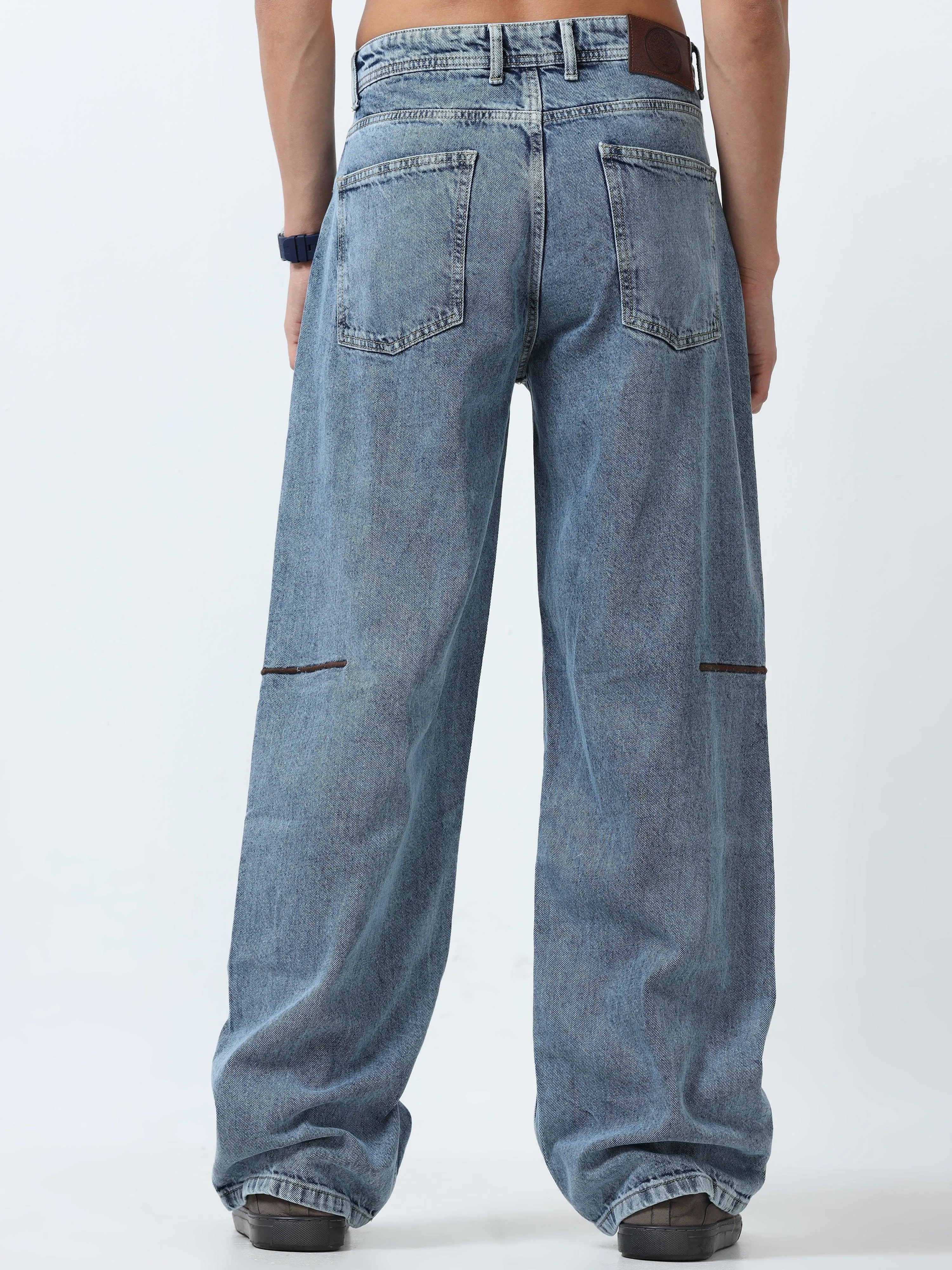 Imogen - Embroidered Loose fit Jeans - Blue