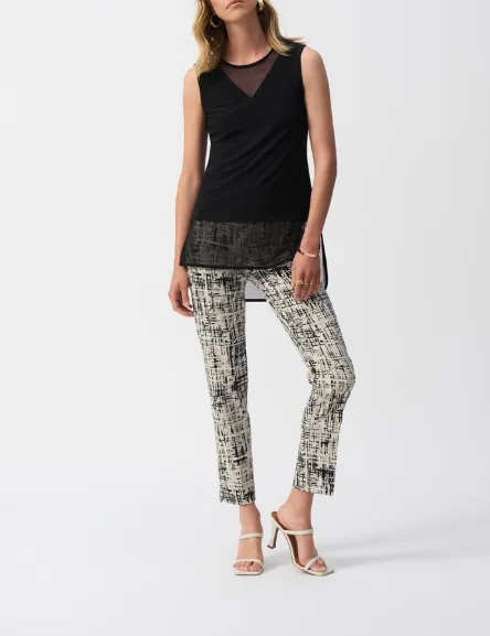 Joseph Ribkoff - Millennium Abstract Print Slim Fit Pants