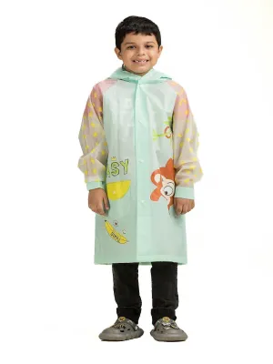 Jungle Jamboree Raincoat with Playful Monkey Design for Boys