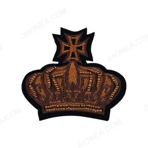 King Crown Beaded Embroidery Patches for Suits/Blazers