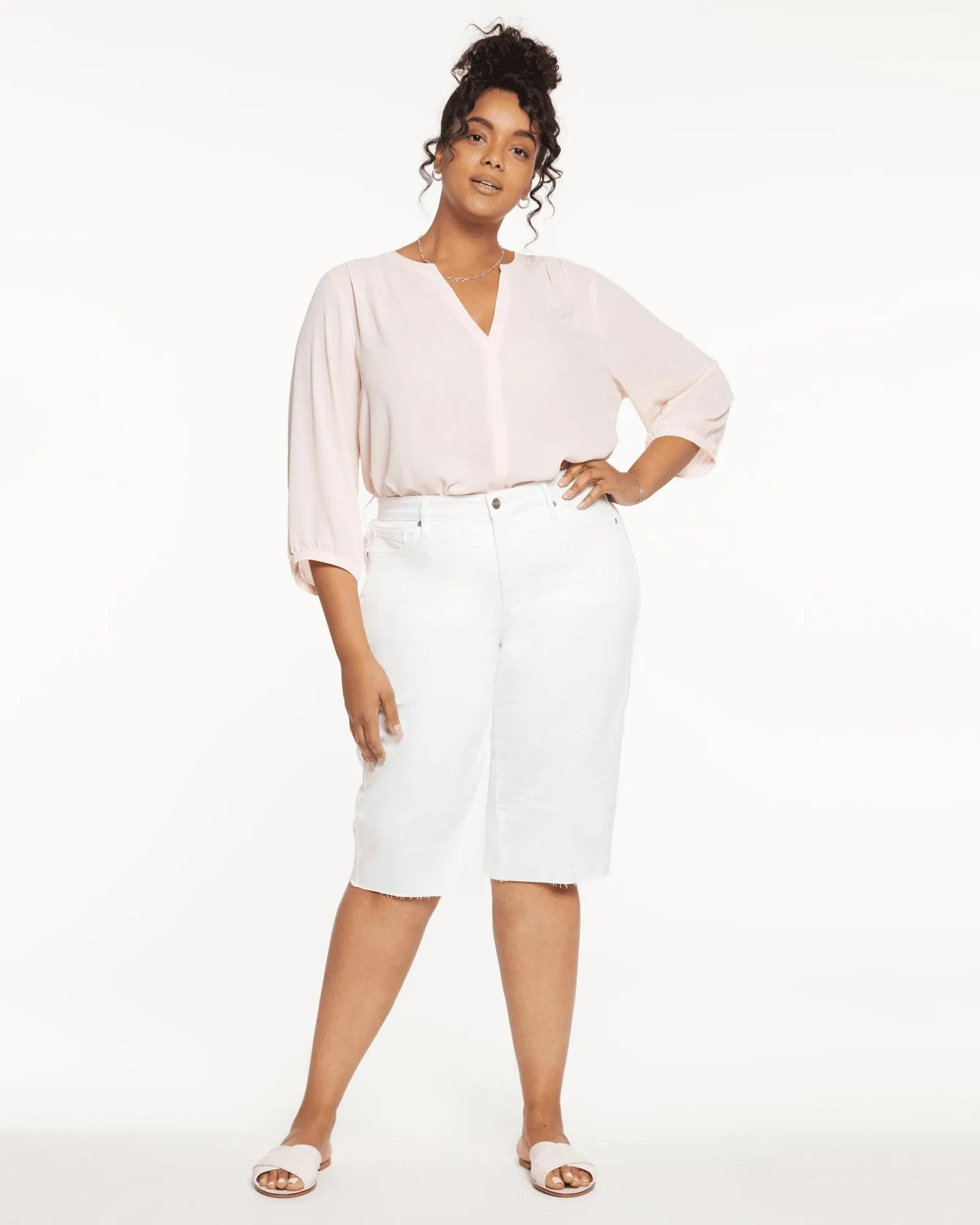 Kristie 80's Bermuda | Optic White